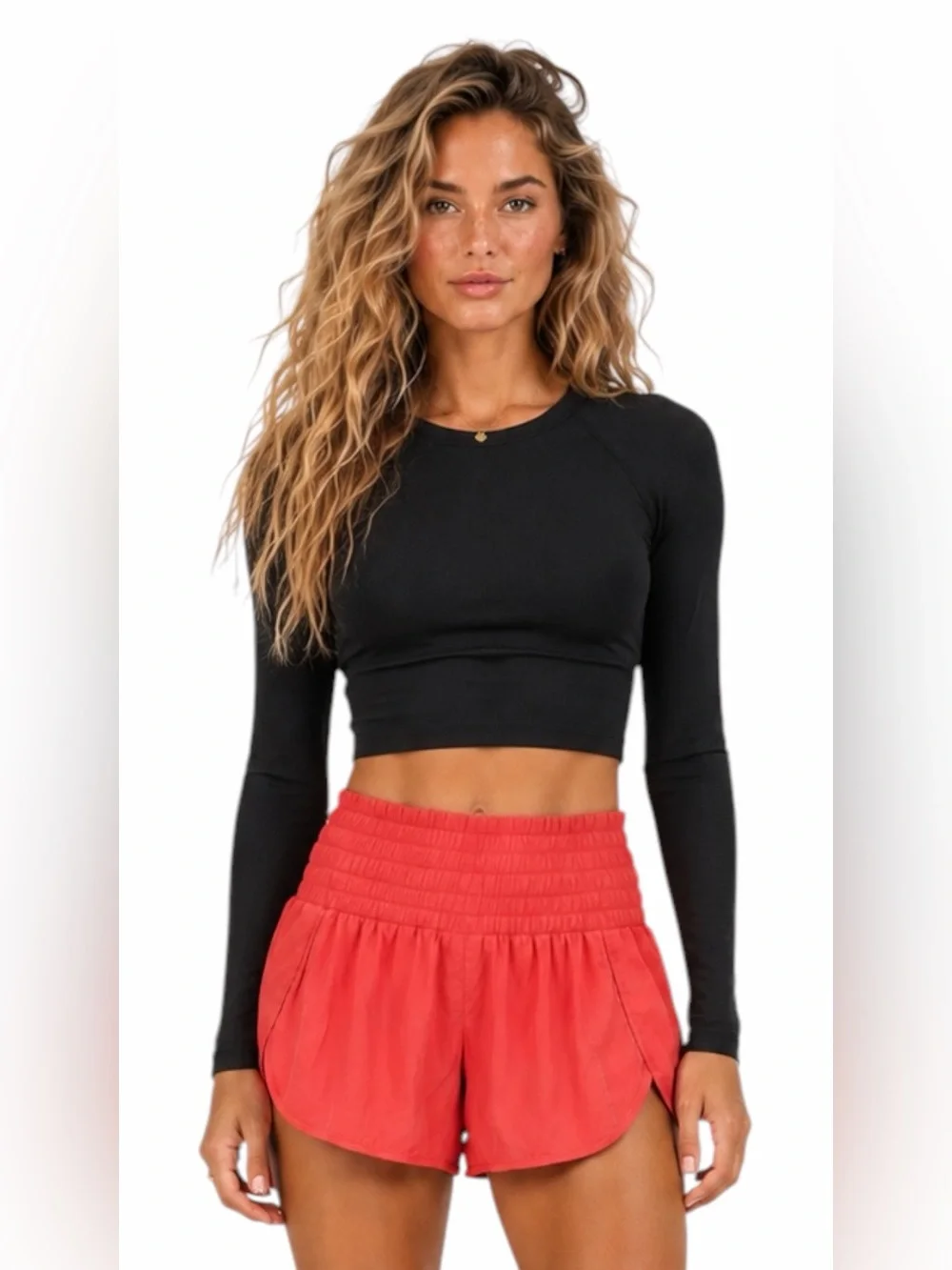 Free People | FP Movement – The Way Home Run Shorts – Coral Red Athletic – Sz. S